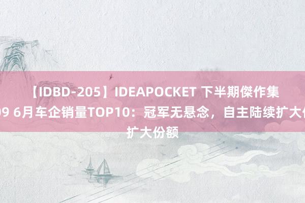 【IDBD-205】IDEAPOCKET 下半期傑作集2009 6月车企销量TOP10：冠军无悬念，自主陆续扩大份额