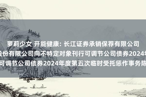 萝莉少女 开能健康: 长江证券承销保荐有限公司对于开能健康科技集团股份有限公司向不特定对象刊行可调节公司债券2024年度第五次临时受托惩作事务陈说